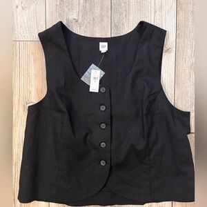 GAP Women's Black Button-Down Blouse Size XL NWT